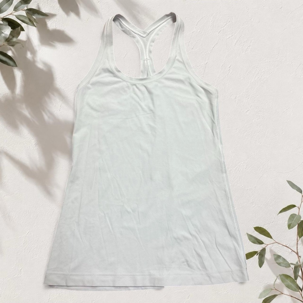 Lululemon White Racerback Tank Top Athletic Gym Yoga Activewear Small 4-6